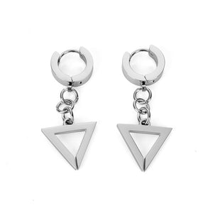 TR-08 Steel Triangle Earrings