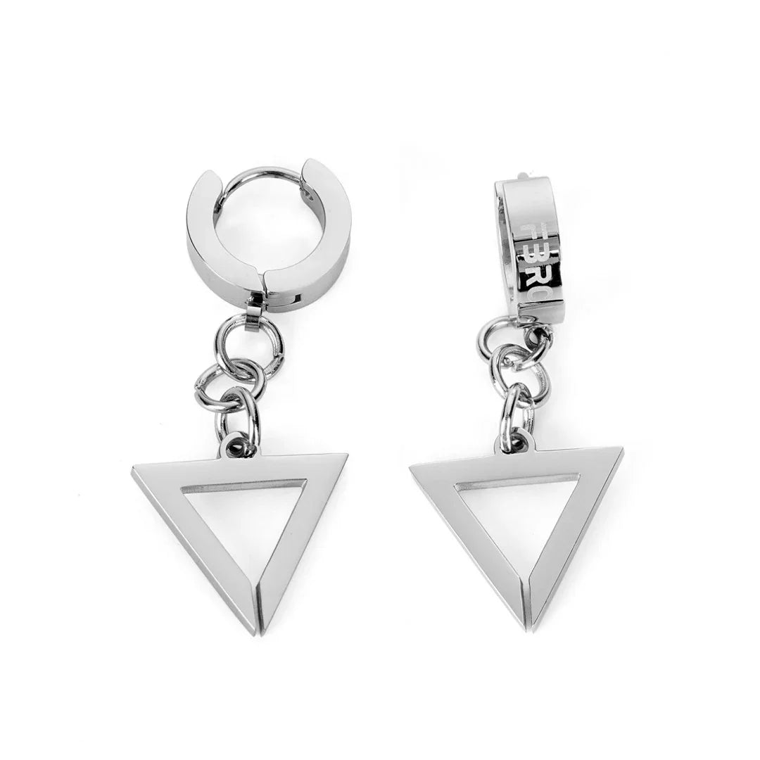 TR-08 Steel Triangle Earrings