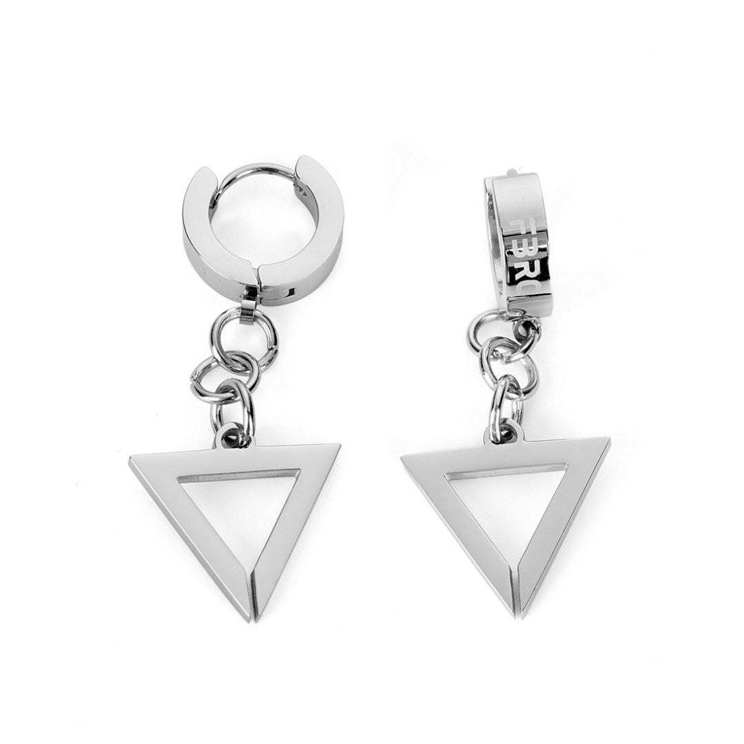 TR-08 Steel Triangle Earrings