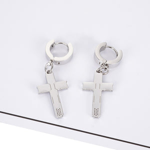 CRX-20 Steel Cross Earrings