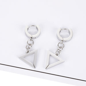 TR-08 Steel Triangle Earrings