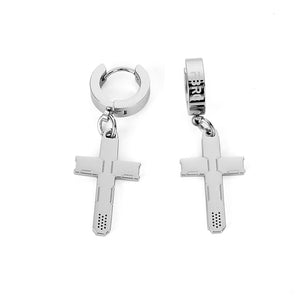 CRX-20 Steel Cross Earrings