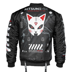 Kitsune-5X Black Bomber Jacket