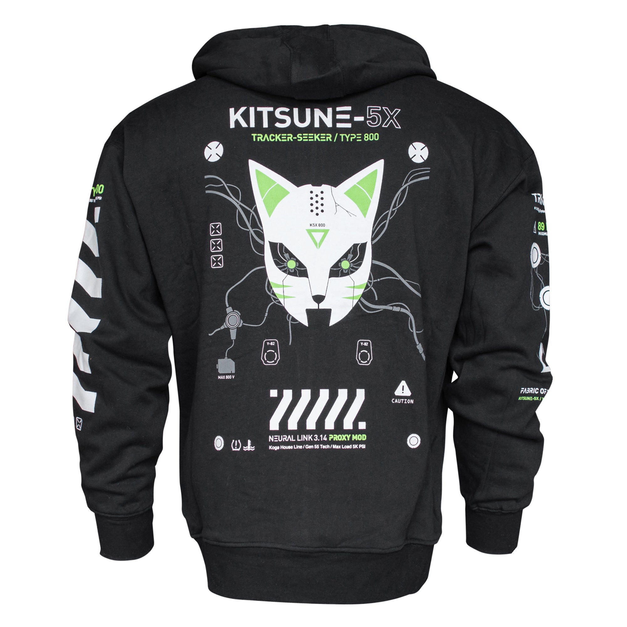 Kitsune-5X LM Black Zip Hoodie