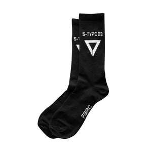 S-Type 03 Black Crew Socks