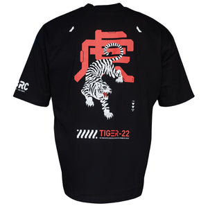 Tiger-22 Black Oversized Short Sleeve T