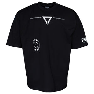 V3-3 Black Oversized Short Sleeve T