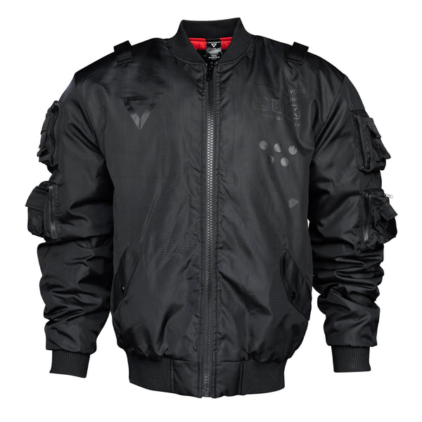 XB-03 Stealth Black Bomber Jacket - Fabric of the Universe