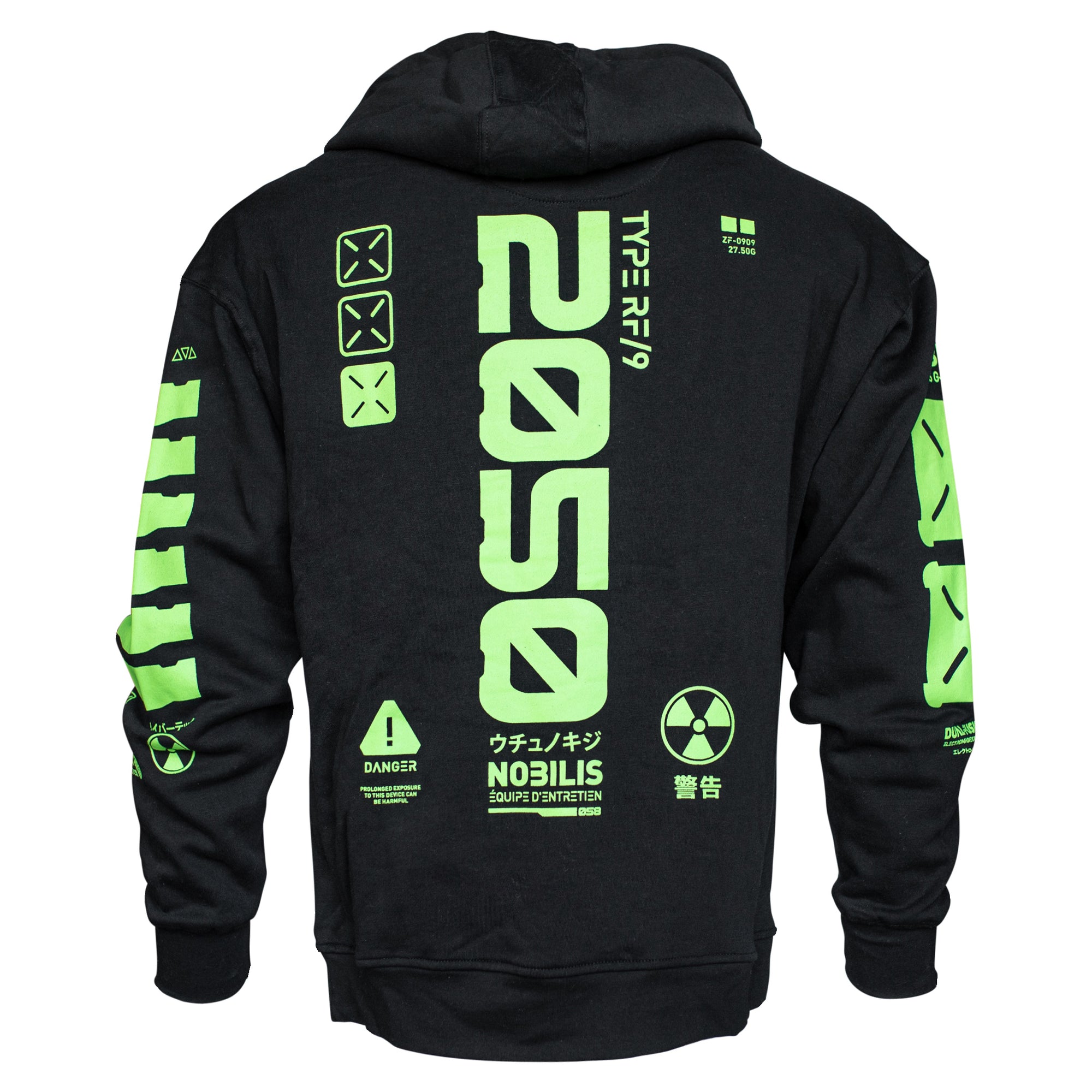 Y-2050 Black Lime Hoodie